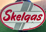 Skelgas Fuel Oval Wood Sign