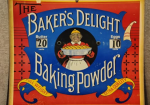 “The Baker’s Delight” Baking Powder Cardboard Sign