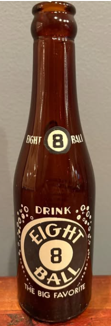 Eight Ball 7 Ounce Glass ACL Soda Bottle