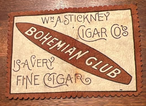 Bohemian Club Counter-Top Felt Advertising Sign