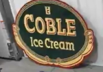 Coble Ice Cream Oval Die-Cut DST Sign