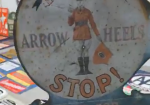 Hood Arrow Heels Stop for Fine Shoe Repair DST Die-Cut Flange Sign