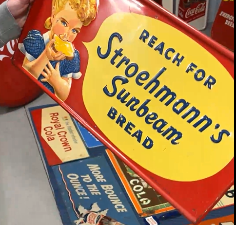 Stroehmann’s Sunbeam Bread SST Embossed Sign