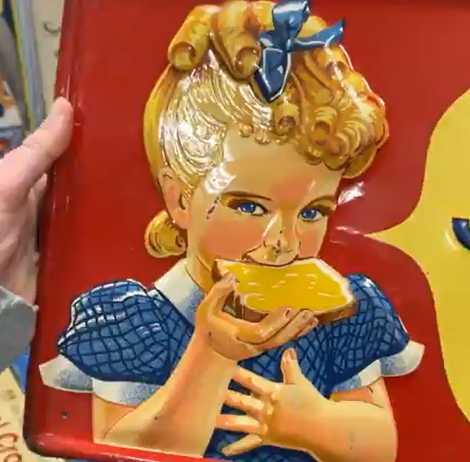 Stroehmann’s Sunbeam Bread SST Embossed Sign