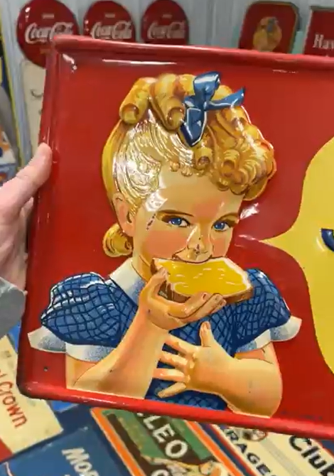 Stroehmann’s Sunbeam Bread SST Embossed Sign