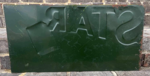 Star “Best For You” 10¢ Embossed SST Sign