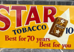 Star “Best For You” 10¢ Embossed SST Sign