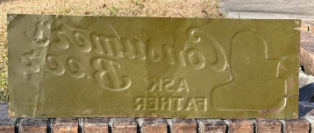 “Ask Father” Consumers Beer Co Embossed SST Sign