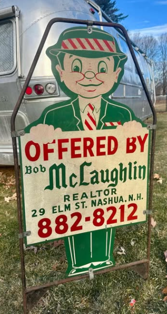 Bob McLaughlin Realtor Nashua NH DST Die-Cut Sign