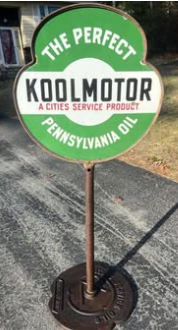 Cities Service Koolmotor Motor Oil DSP Lollipop Sign