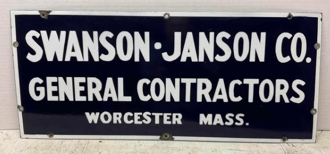 Swanson Janson General Contractors Worcester MA SSP Sign