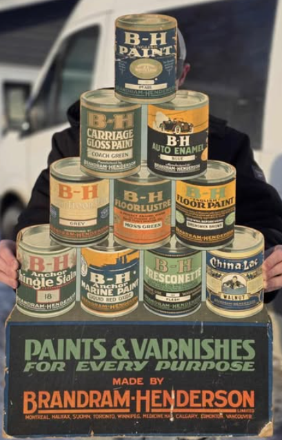 Brandram Henderson Paints & Varnishes Die Cut Cardboard Litho Sign