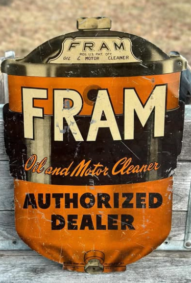 Fram Oil & Motor Cleaner SST Die Cut Sign