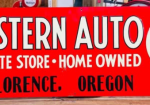 Western Auto Stores Embossed SST Sign