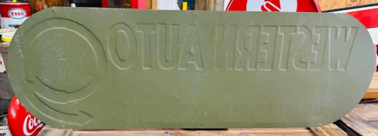 Western Auto Stores Embossed SST Sign