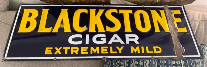 Blackstone Extremely Mild Cigar Embossed SSP Sign