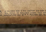 Foster Hose Supporters Celluloid over Cardboard Sign