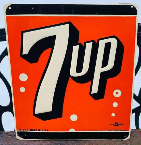 7Up Seven Bubble Embossed SST Sign