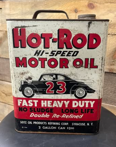 Hot-Rod Motor Oil Seitz Refining SST Two Gallon Can