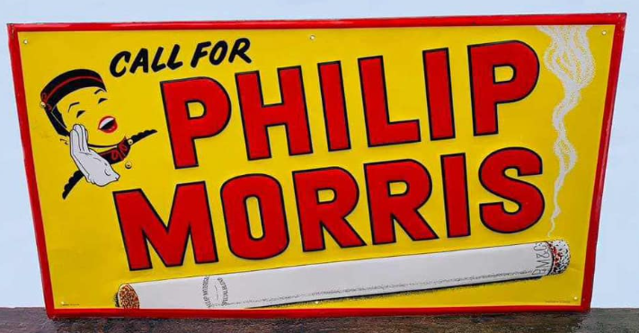 Call For Phillip Morris Embossed SST Sign