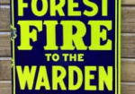 New Jersey Report Forest Fires to The Warden DSP Flange Sign