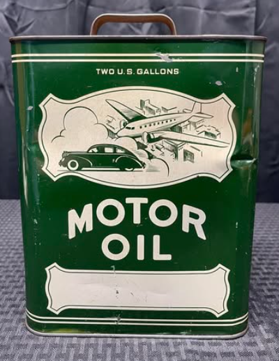 Airplane & Car SST Two Gallon Motor Oil Can