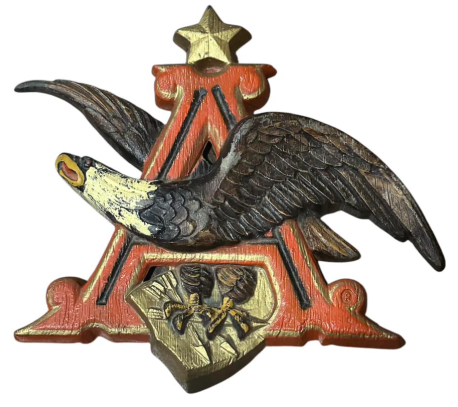 Anheuser Busch Beer Molded Plastic Eagle Sign