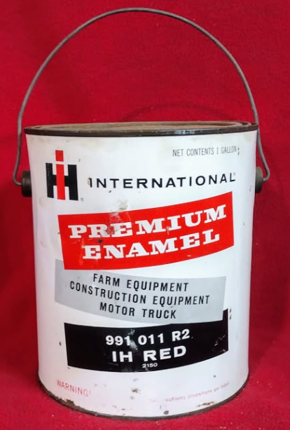 International Harvester Premium Enamel Farm IH Red Gallon Can