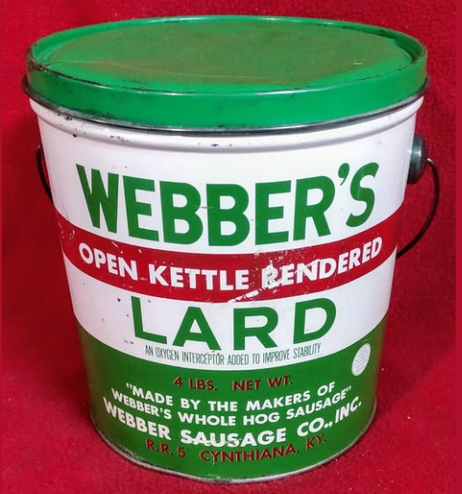 Webber’s Open Kettle Rendered Lard SST Four Pound Can