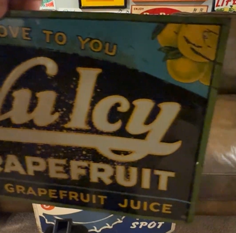 Nu Icy Grapefruit SST Embossed Sign