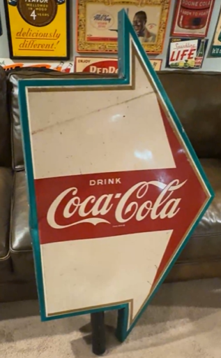 Drink Coca-Cola DST Directional Arrow Sign