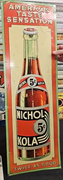 Nichol Kola America’s Taste Sensation SST Embossed Sign