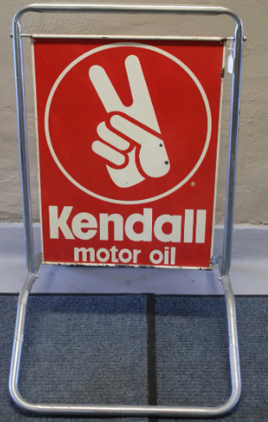 Kendall Motor Oil DST Curb Sign