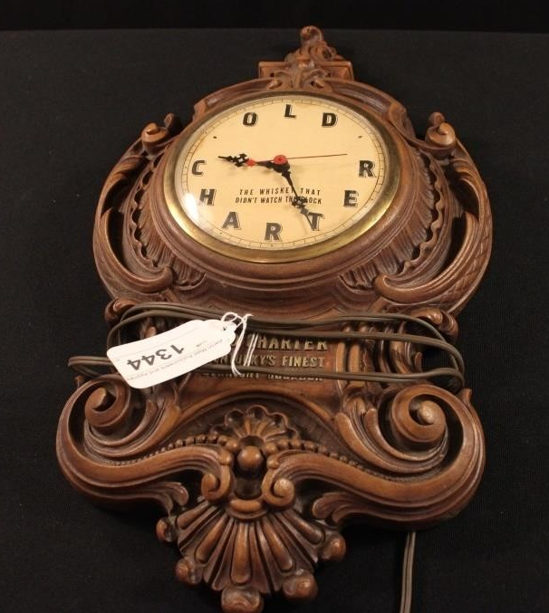 Old Charter Bourbon Whiskey Electric Clock