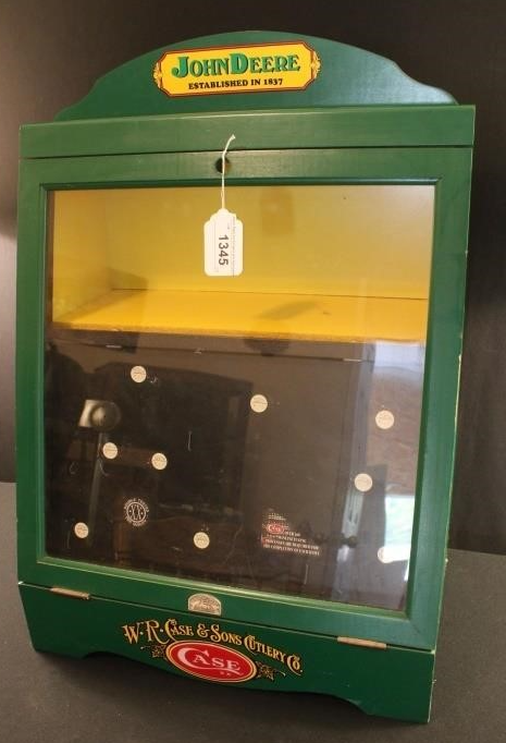 John Deere Case Cutlery Knife Display Cabinet