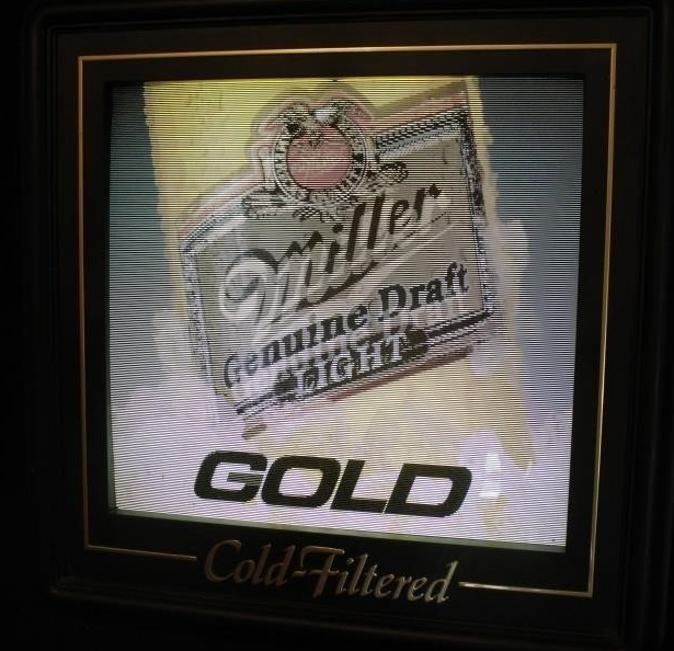 Miller Gold Plastic Light Up Sign