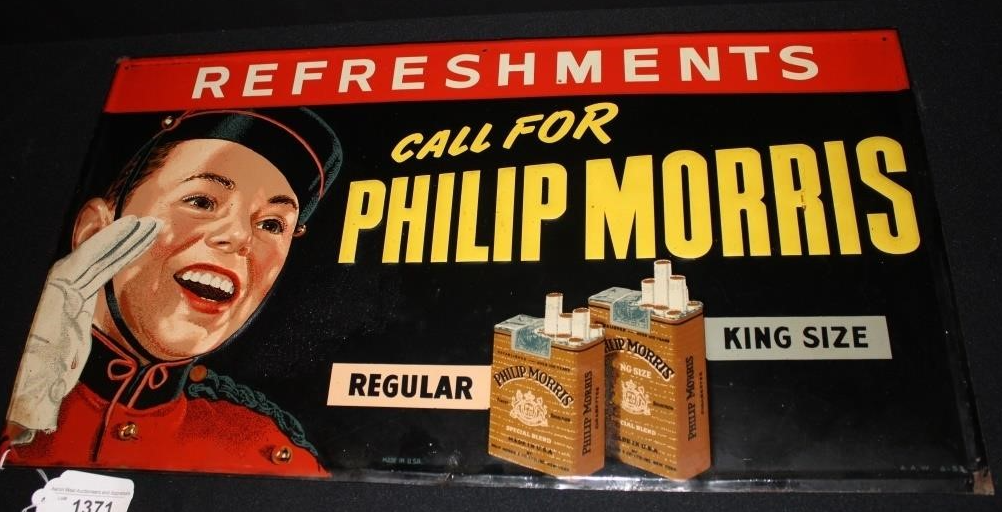Call For Philip Morris Cigarettes SST Sign