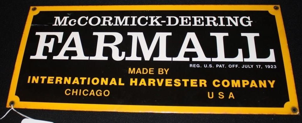 McCormick-Deering Farmall SSP Sign