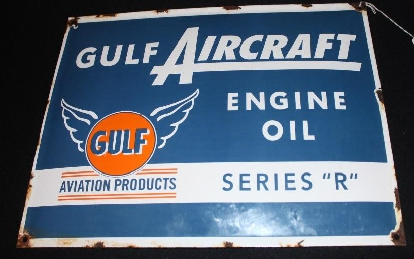 Gulf Aircraft Engine Oil SSP Sign