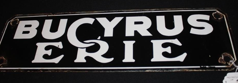 Bucyrus Erie SSP Crane Sign