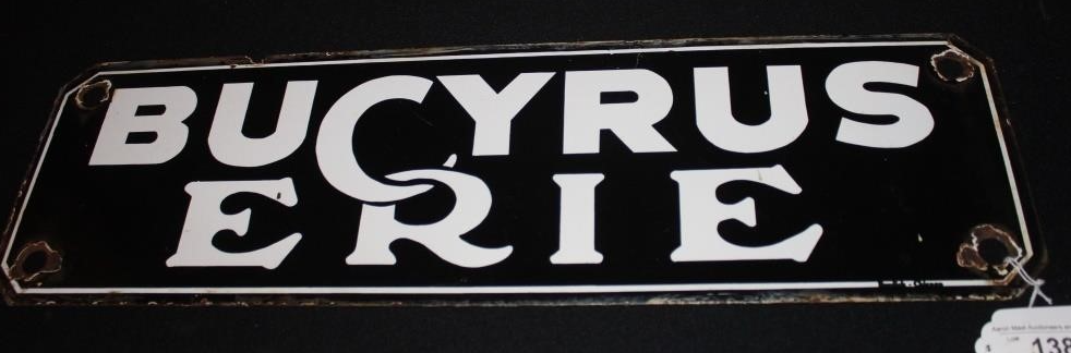 Bucyrus Erie SSP Crane Sign