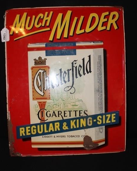 Chesterfield Cigarette Much Milder SST Sign