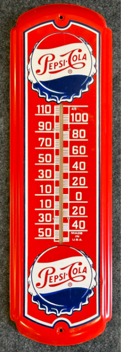 1970s NOS Pepsi Cola SST Thermometer in Original Box