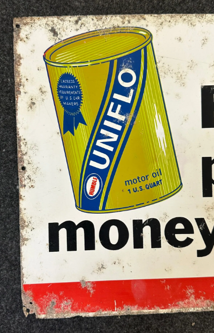 Uniflo Humble Motor Oil Painted SST Sign