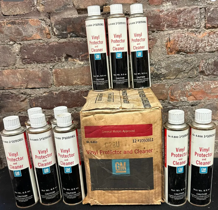 Lot of 10 1970s Cans GM Vinyl Protector & Cleaner