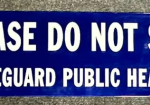 Please Do Not Spit Safeguard Public Health SSP Sign
