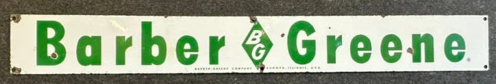 Barber Greene Company SSP Sign