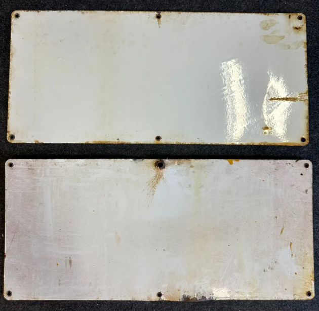 Pair Vintage Porcelain Enamel No Smoking Signs