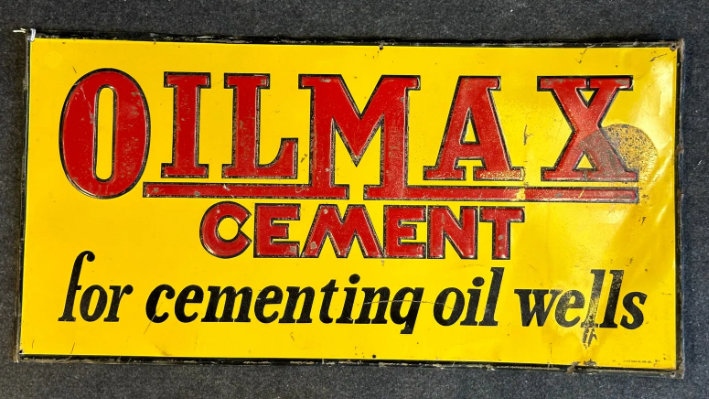 OilMax Cement SST Embossed Sign