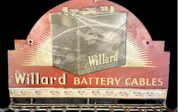 Willard Battery Cables Hanging Wire Rack SST Display Sign